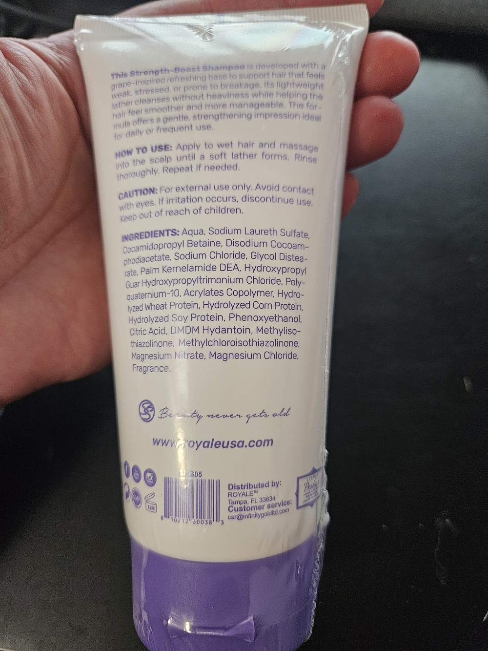 Royale Rescue Strength-Boost Shampoo Grape 5.07 oz NEW Sealed $75 Retail - Picture 2 of 2